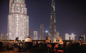 restaurant with the Burj Khalifa view